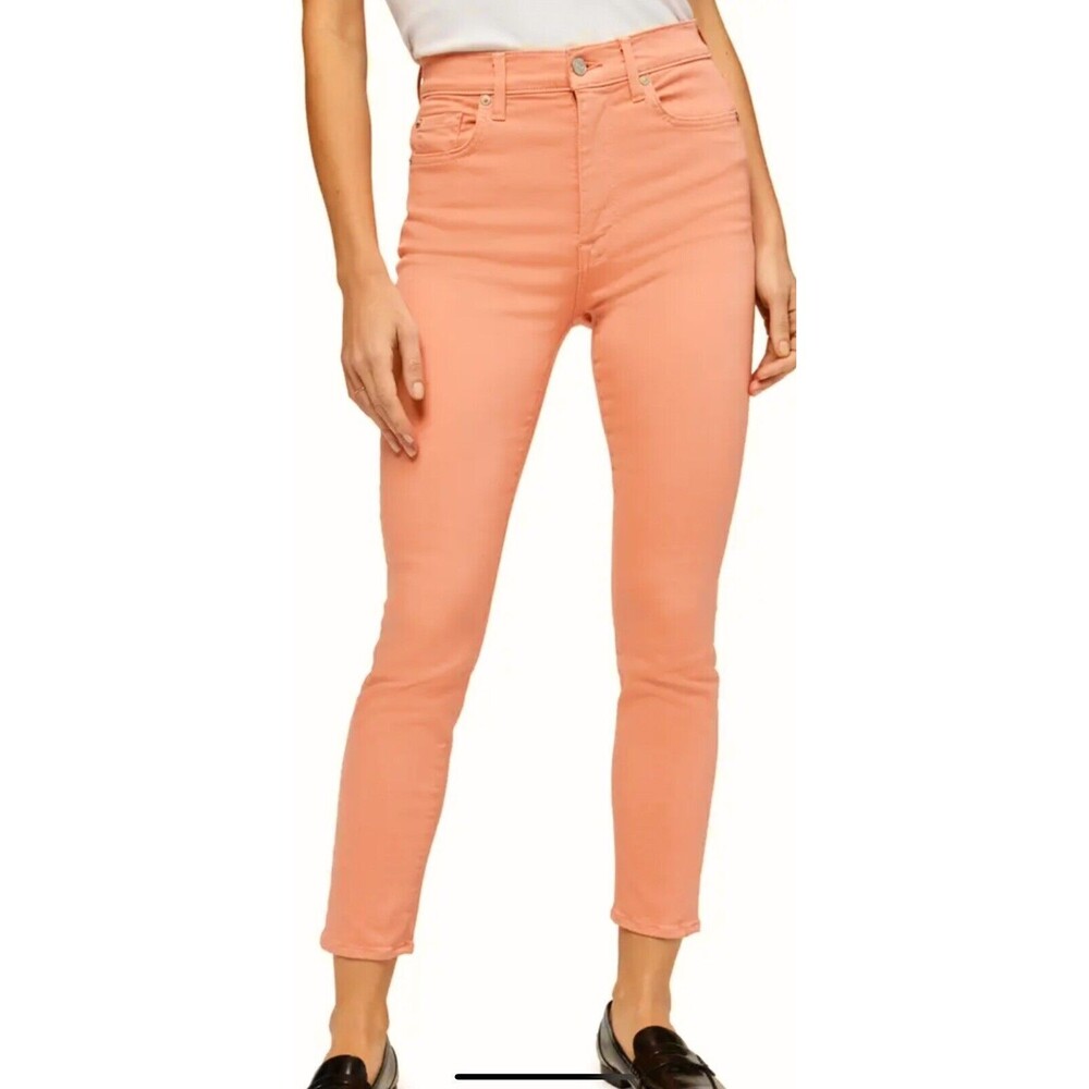 7 For All Mankind The Ankle Gwenevere Skinny Melon Womens Jeans Size 32 NWT $199
